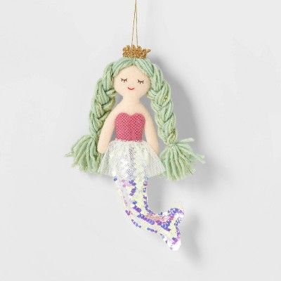 Sequin Mermaid Christmas Tree Ornament - Green - Wondershop™ | Target