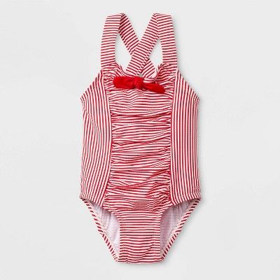Baby Girls' One Piece Swimsuit - Cat & Jack™ Red | Target