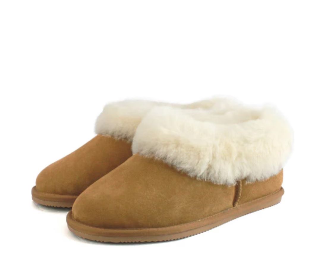 Sheepskin slipper boot hard sole | Etsy (UK)