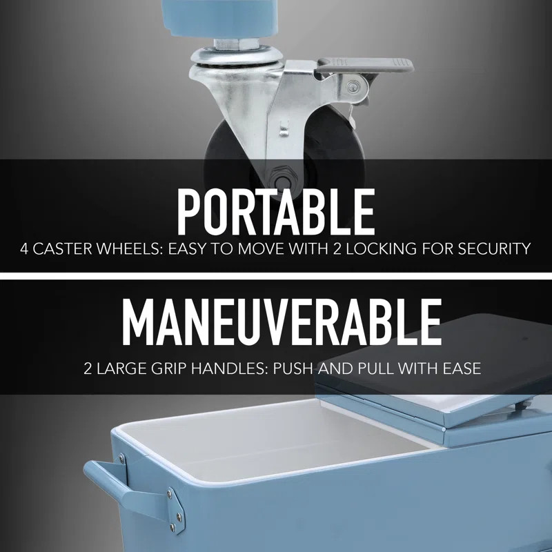 Permasteel 80-Qt Classic Outdoor Patio Cooler On Wheels | Wayfair Professional