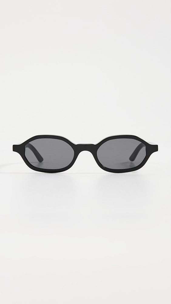 Illesteva Munich Black Sunglasses with Grey Flat Lenses | Shopbop | Shopbop
