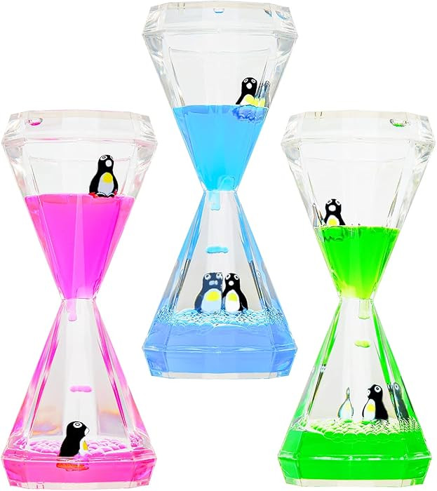 CAILINK Liquid Motion Bubbler,3 Pack Diamond Shaped Penguin Liquid Timer for Sensory Play,Fidget ... | Amazon (US)