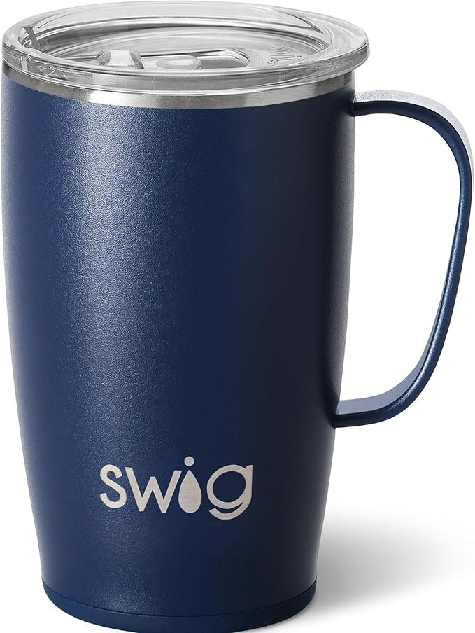 Swig Life 18oz Travel Mug, Insulated Tumbler with Handle and Lid, Cup Holder Friendly, Dishwasher... | Amazon (US)