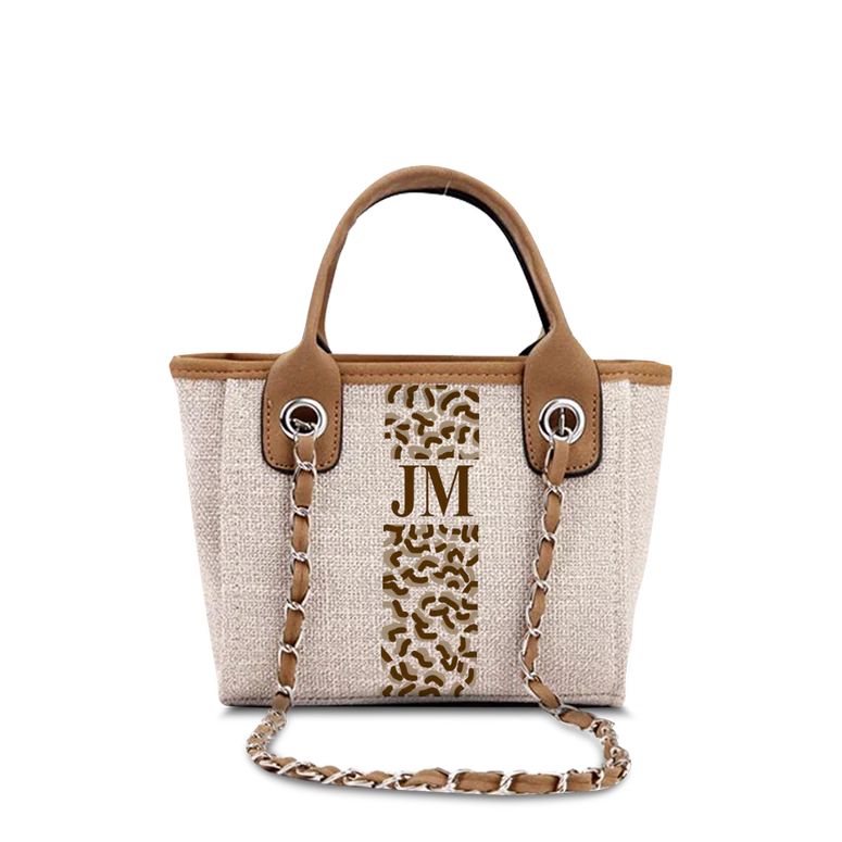 Spring Summer 2020 Limited Edition Canvas Mini Tote with Leopard Patte | Lily and Bean