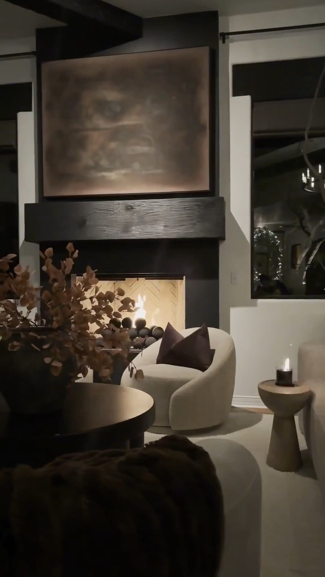 DRAMA🎭

Most of my living room decor is Amazon finds 🤎✨ 

Favorites include Liz Linen curtains in Chocolate Tarte (triple pleat, memory-shaped, no lining), velvet couches + accent chairs, barrel chairs, fall branches, a large wagon wheel chandelier, shag rug, travertine side table, and a tabletop fire pit. Chic, cozy, and timeless!


#amazonhome #velvetcouches #amazoncouches #accentchairs #velvetaccentchairs #fallstems #fauxfurthrow #neutrallivingroom #amazonhomedecor #homeaesthetic #homedecorinspo #amazonfinds
