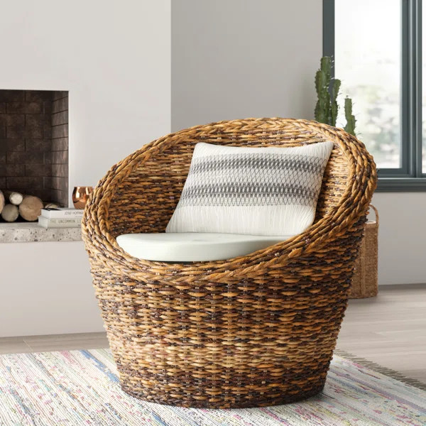 Kierra 36" Wide Polyester Barrel Chair | Wayfair North America