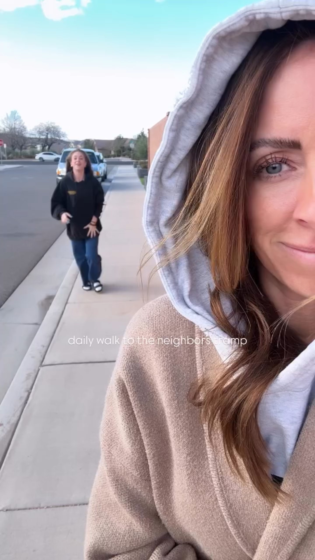 daily walk to the neighbors tramp