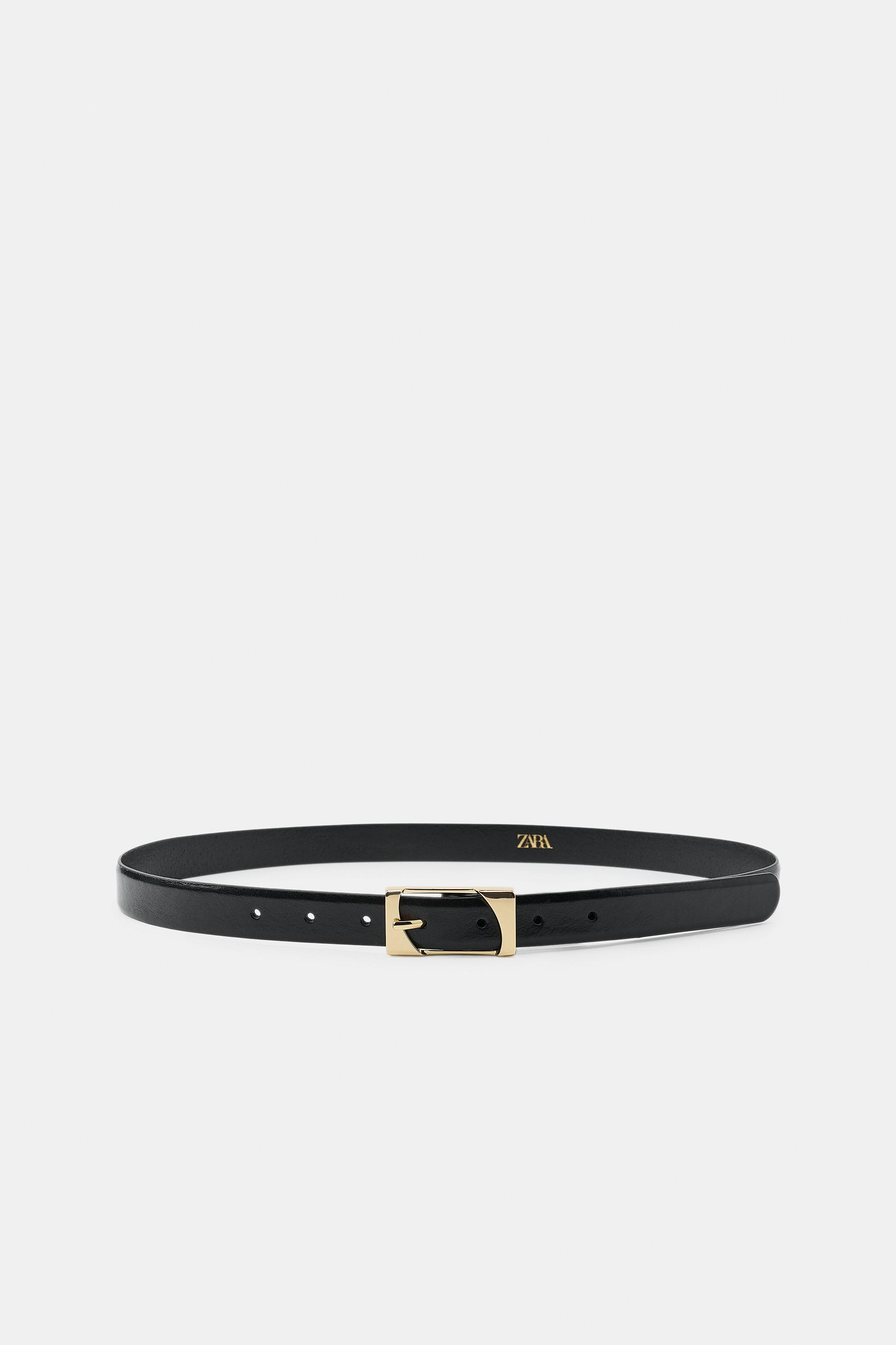 G\u00dcRTEL AUS 100 % LEDER MIT RECHTECKIGER SCHLIESSE | Zara DE