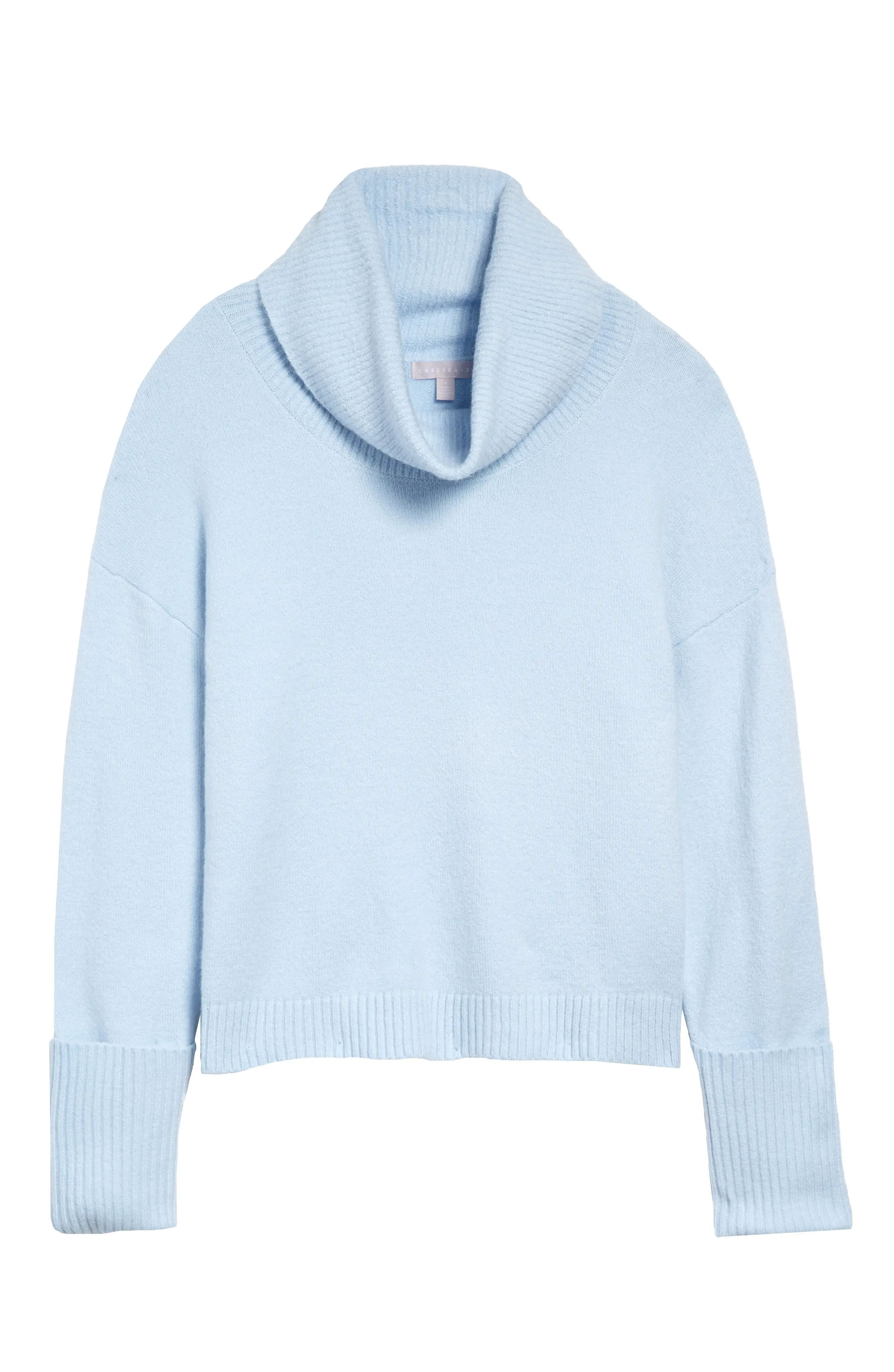 Women's Chelsea28 Cowl Neck Sweater, Size X-Large - Blue | Nordstrom