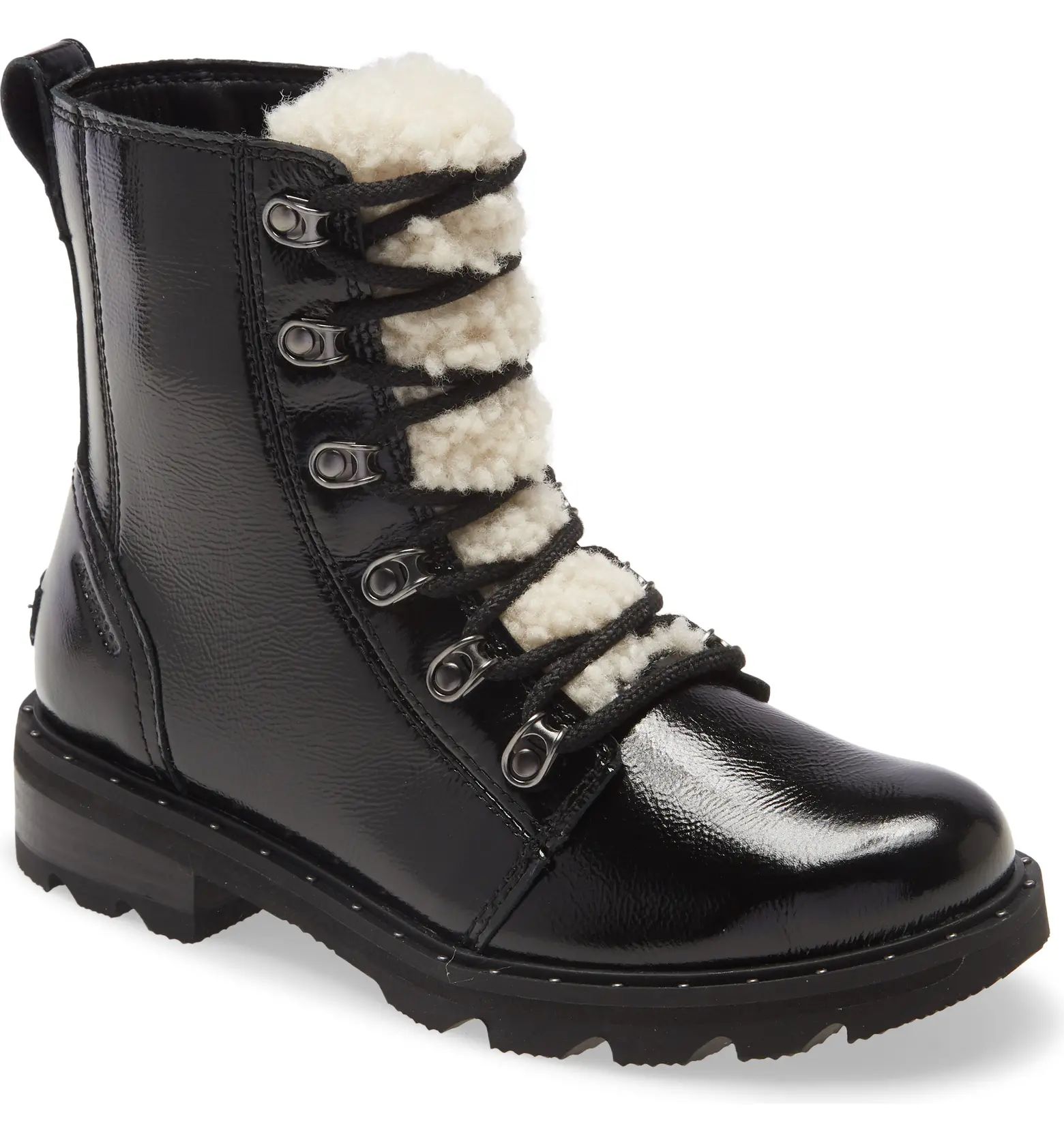 Lennox Lace-Up Boot with Genuine Shearling Trim | Nordstrom