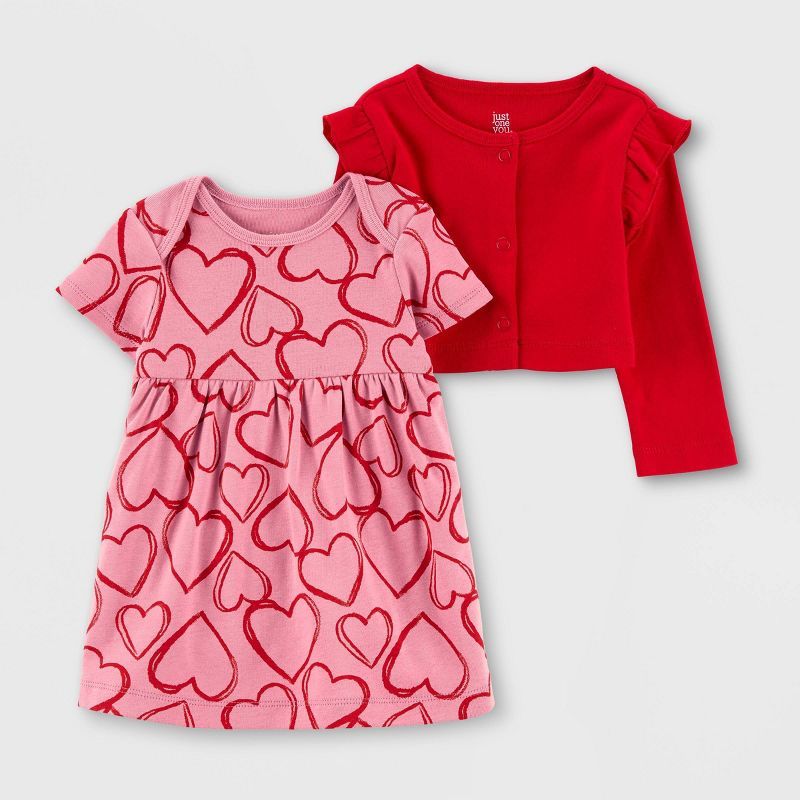 Carter's Just One You® Baby 2pc Dress Set - Red/Pink | Target