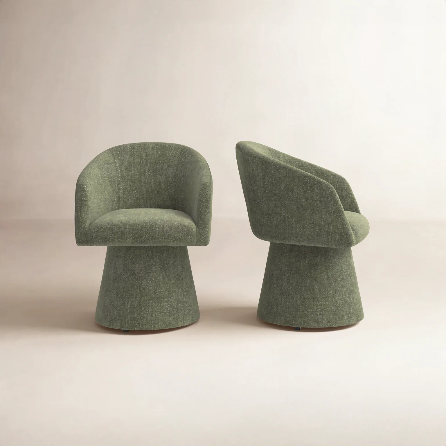 Kyo Chenille Upholstered Barrel Chair (Set of 2) | AllModern