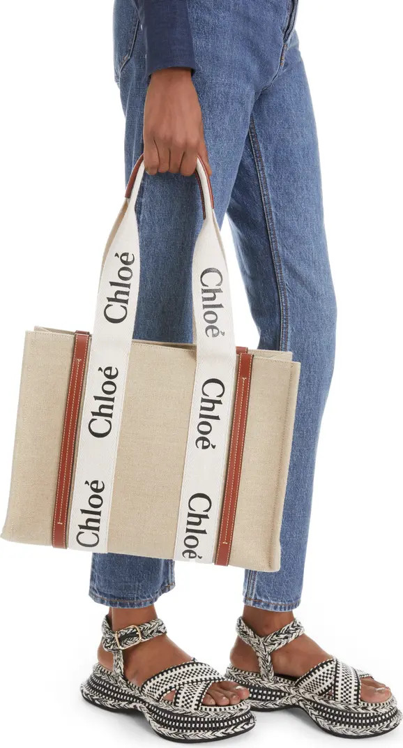 Medium Woody Linen Tote | Nordstrom