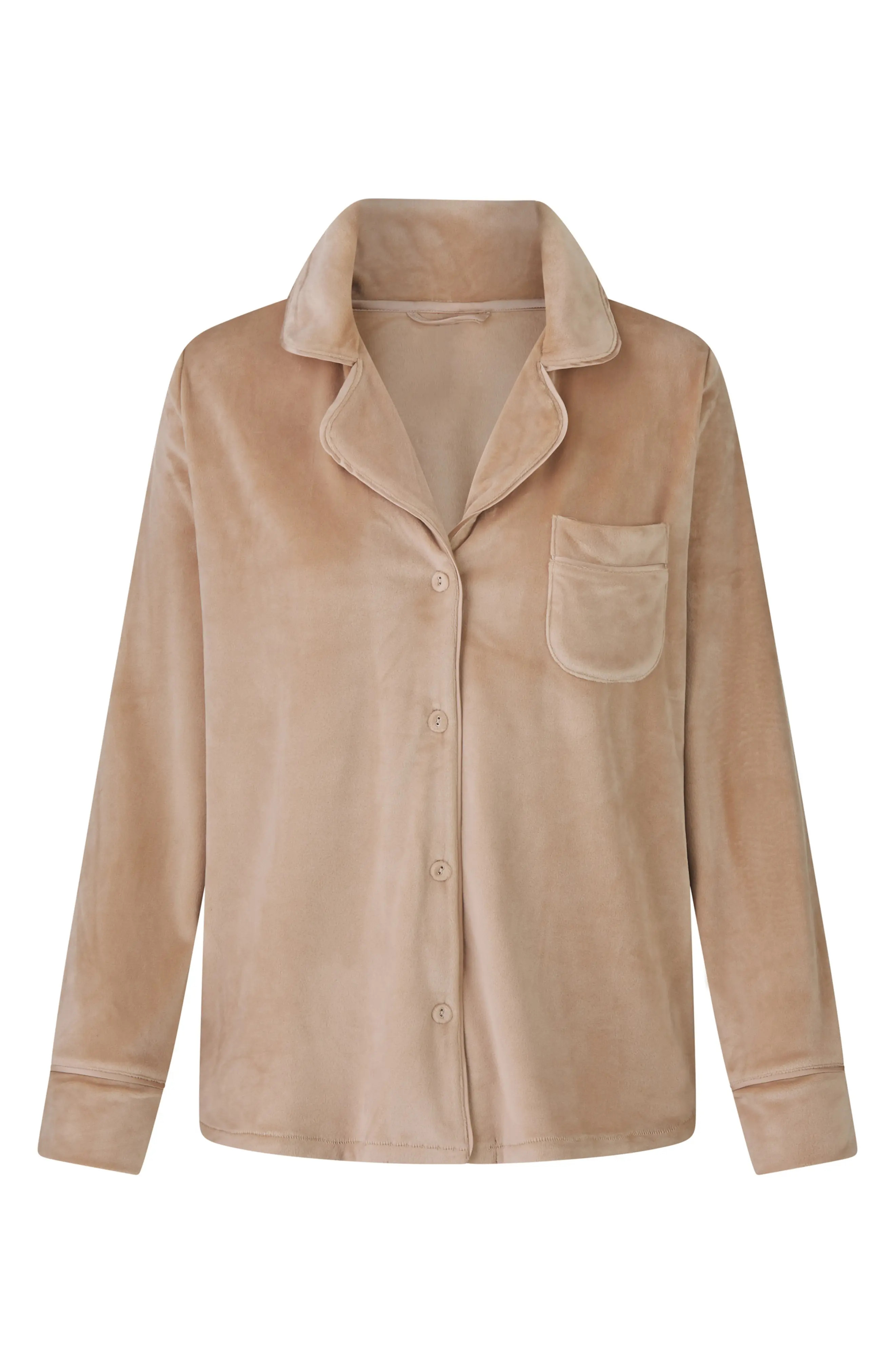 Women's Skims Velour Women's Sleep Top, Size XX-Small - Beige | Nordstrom