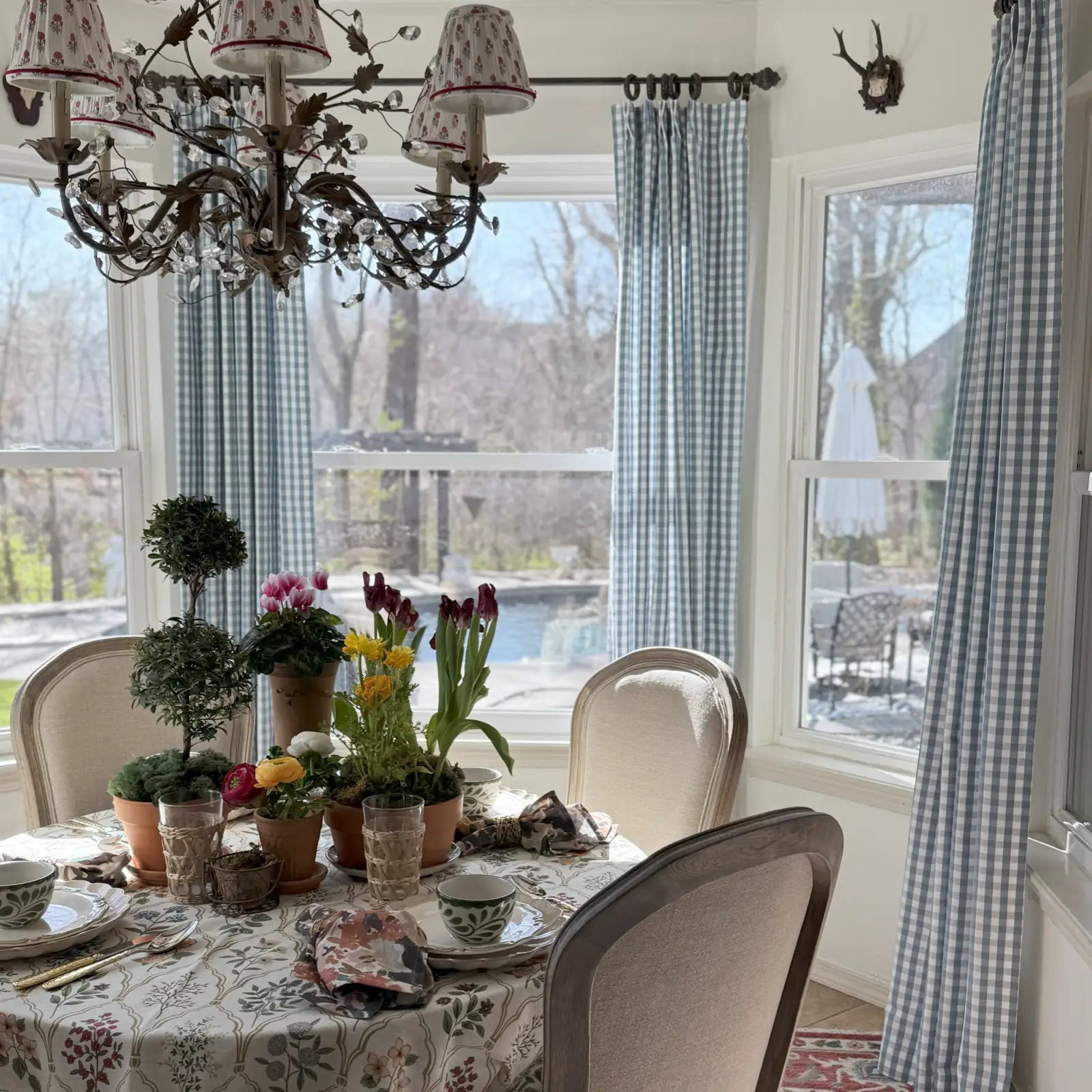 Celia Striped Plaid Curtain | TWOPAGES