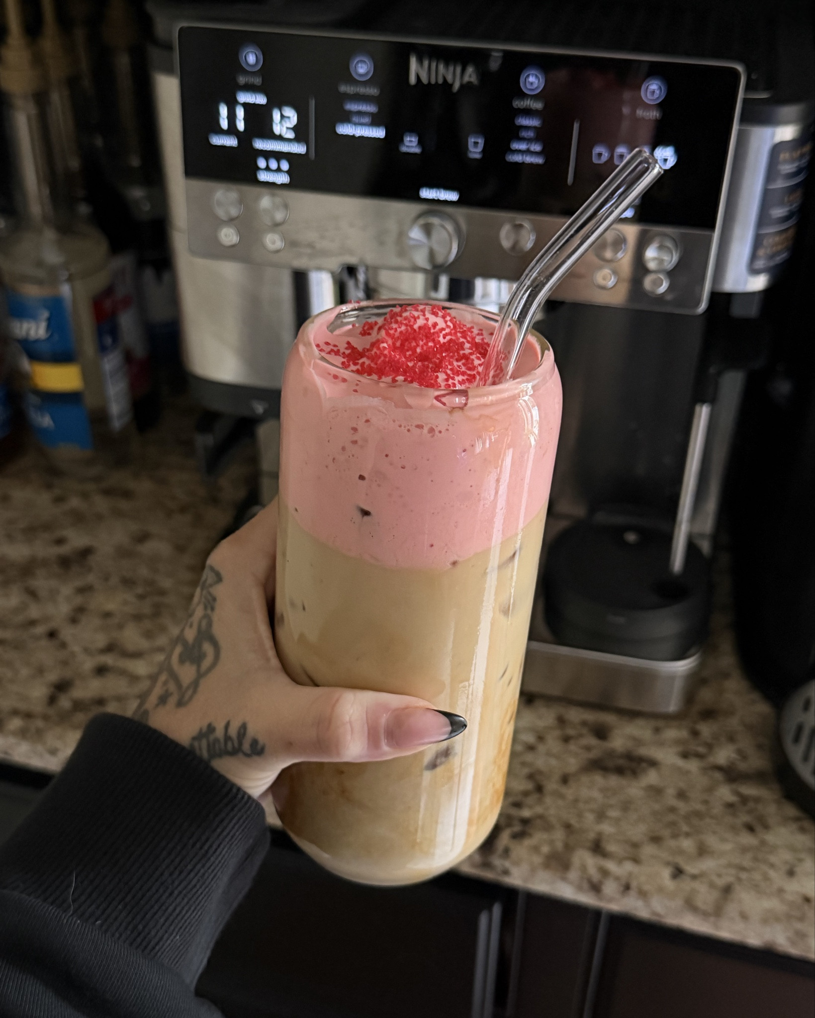 Made the cutest sugar cookie latte this morning! So obsessed with our Ninja coffee machine! 😍 so intuitive and easy to use and does cold press espresso for iced lattes and martinis! 

#LTKSeasonal #LTKGiftGuide #LTKHoliday