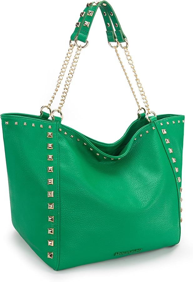 Montana West Hobo Bags for Women Large Tote Bag Shoulder Purses with Chain Handbags | Amazon (US)