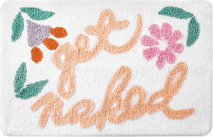 YUELIU Get Naked Bath Mat Soft Thick Microfiber Bath Rug Non Slip Absorbent Funny Cute Bathroom D... | Amazon (US)