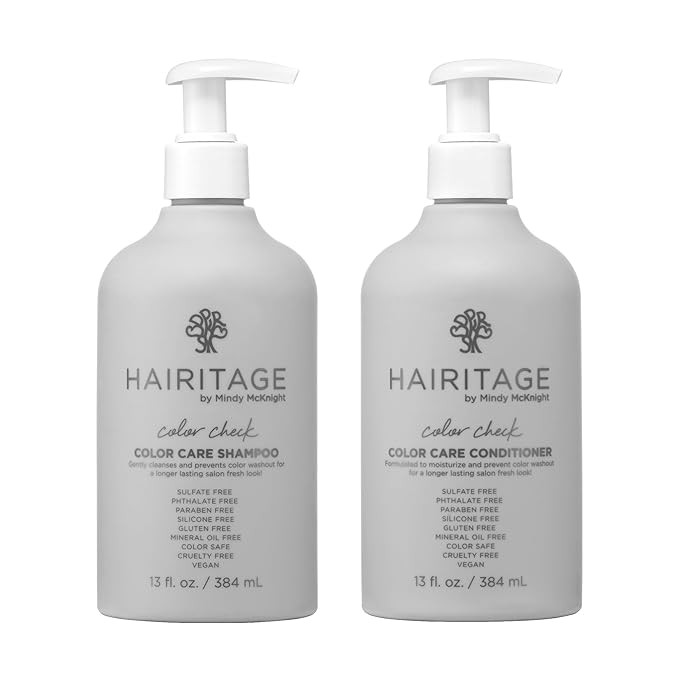Hairitage Color Check Moisturizing Shampoo and Conditioner Set, UV Protection for Color Treated H... | Amazon (US)
