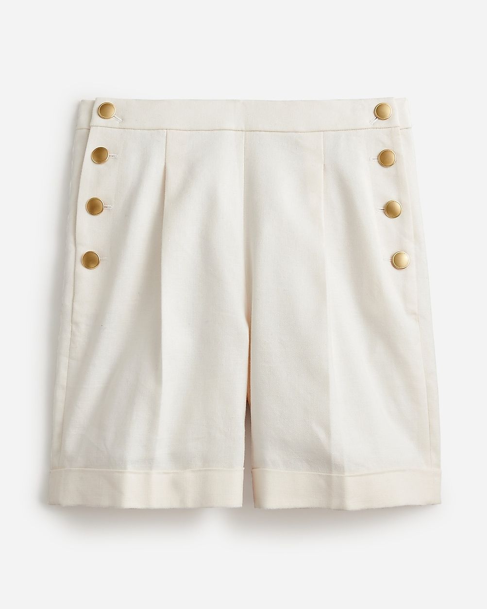Sailor pleated short in stretch linen blend | J.Crew US