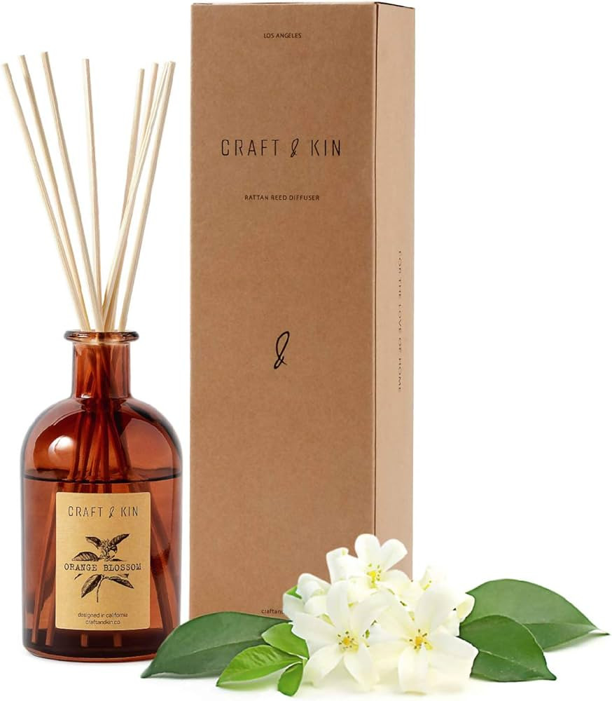 Reed Diffuser Sticks ‘Orange Blossom & Lotus Scent’ Set, Includes 8 Rattan Scented Sticks Dif... | Amazon (US)