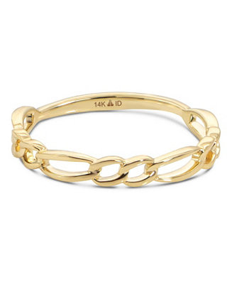 Figaro Link Ring in , Size 9, approx. 1.5 grams. | Macy's
