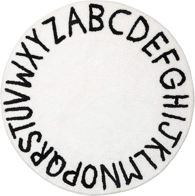 SHACOS Round Kids ABC Rug Soft Alphabet Nursery Rug Educational Play Rug Carpet for Kids Room Cla... | Amazon (US)