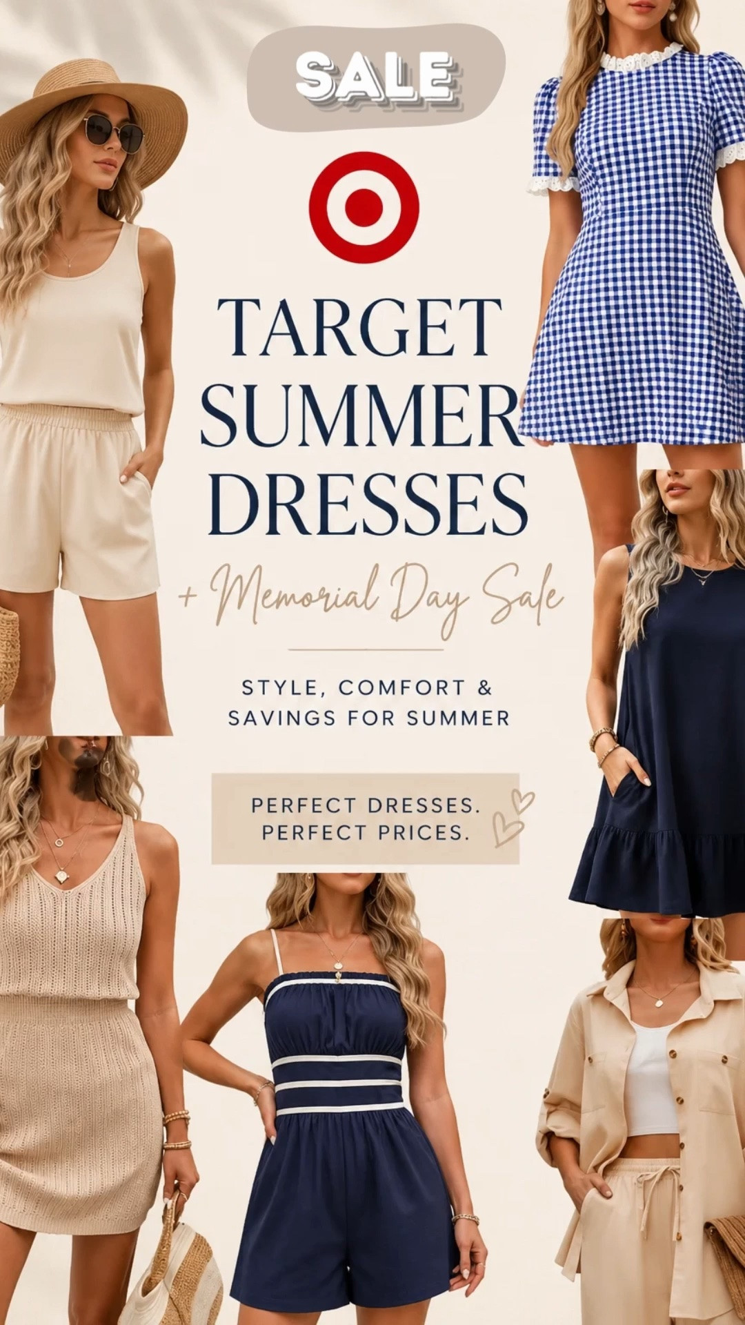 @Target  summer dresses are SO good right now ☀️🤍

From easy neutral sets to blue gingham dresses and comfy throw-on styles… these are the pieces I’d actually wear all summer long.

Even better? The Target Memorial Day Sale is happening right now 👀

Think:
✨ vacation outfits
✨ brunch looks
✨ mom-friendly comfort
✨ casual chic dresses
✨ effortless summer style

And the prices are actually good.

Linked all my favorite finds in LTK before sizes disappear 🤍

#TargetStyle #TargetFinds #LTKsalealert #SummerDresses #TargetFashion #CasualStyle #VacationOutfits #AffordableFashion #MomStyle #LTKunder50 #SummerOutfits

#LTKSaleAlert #LTKPetite