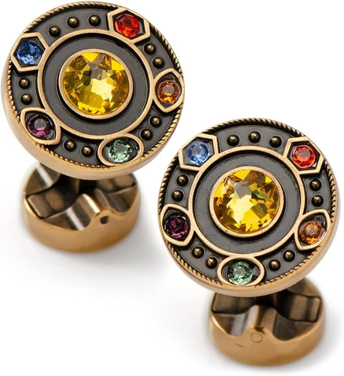 Infinity Stones Antique Gold Cufflinks for Men, Officially Licensed | Amazon (US)