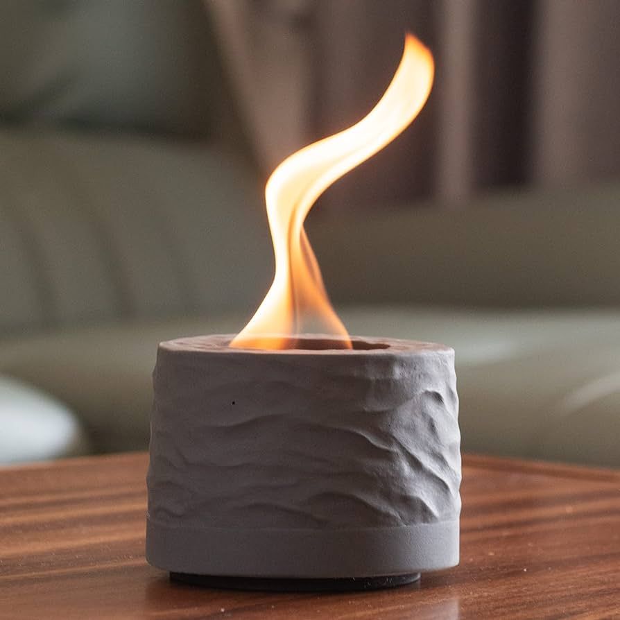 Concrete Tabletop Fire Pit,Portable Ethanol Fireplace,Mini Personal Fireplace,Table top Fireplace... | Amazon (US)