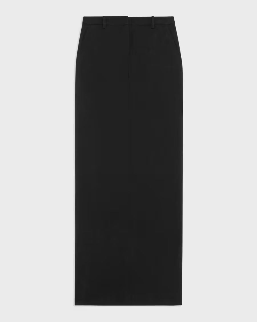 Maxi Trouser Skirt in Wool Canvas | Theory