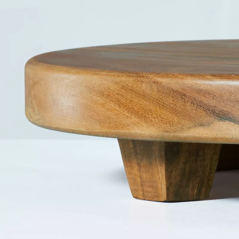 Round Footed Wood Serving Stand - Hearth & Hand™ with Magnolia | Target