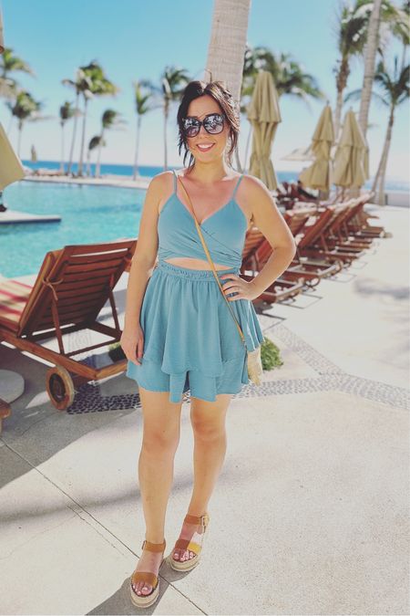 Favorite romper that looks like a dress! Top configures a few different ways. Comes in lots of colors!

Shoes are old so I linked a few similar styles!

Vacation, travel, cabo, vacation outfits, vacation style, beach style, beach outfits, fashion, style

#LTKtravel #LTKshoecrush #LTKstyletip