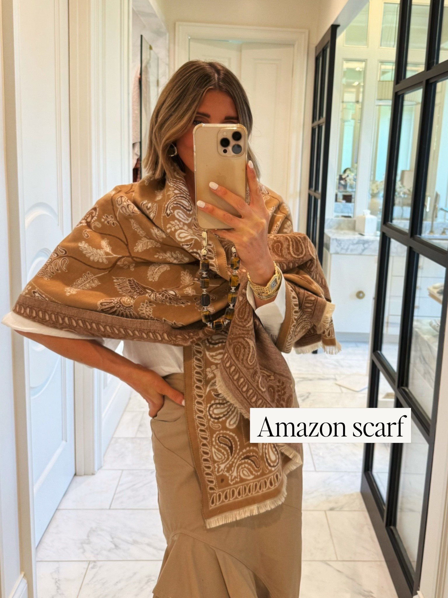 Amazon fall scarf - giving designer vibes