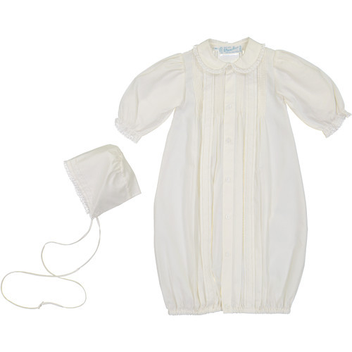 Girls Pintuck & Lace Take Me Home Gown with Bonnet | Feltman Brothers