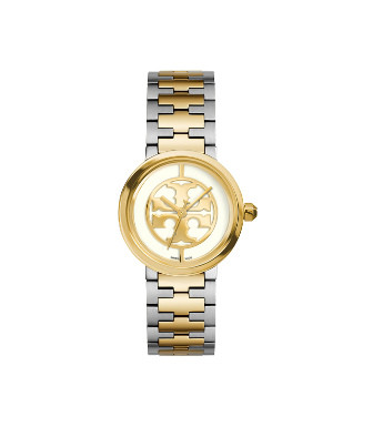 Tory Burch Reva Watch, Two-Tone Stainless Steel/Ivory, 28 Mm | Tory Burch US