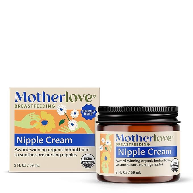 Motherlove Nipple Cream (2 oz) Organic Lanolin-Free Nipple Balm for Breastfeeding—Benefits Nurs... | Amazon (US)