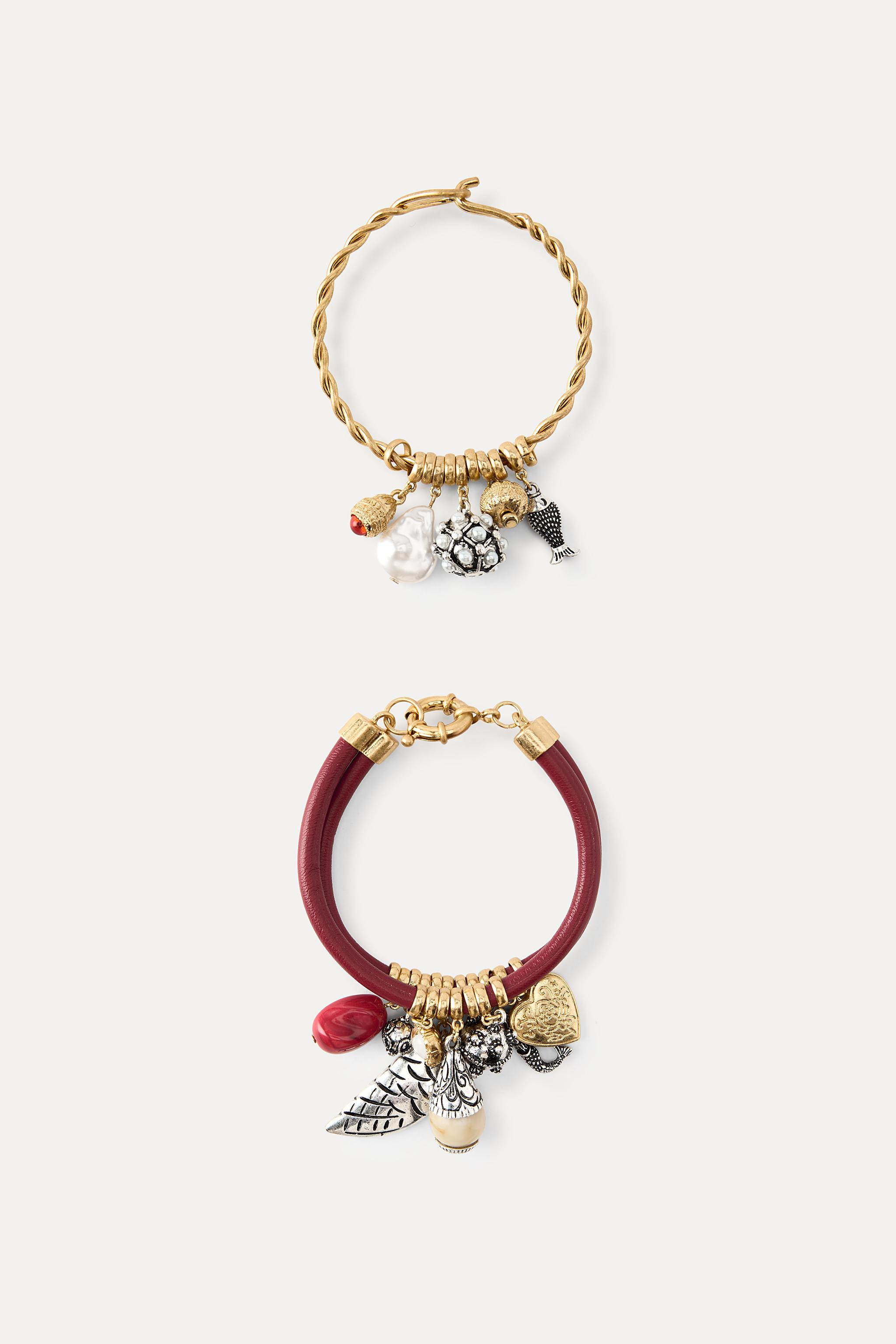 PACK OF 2 CHARM BRACELETS | Zara UK