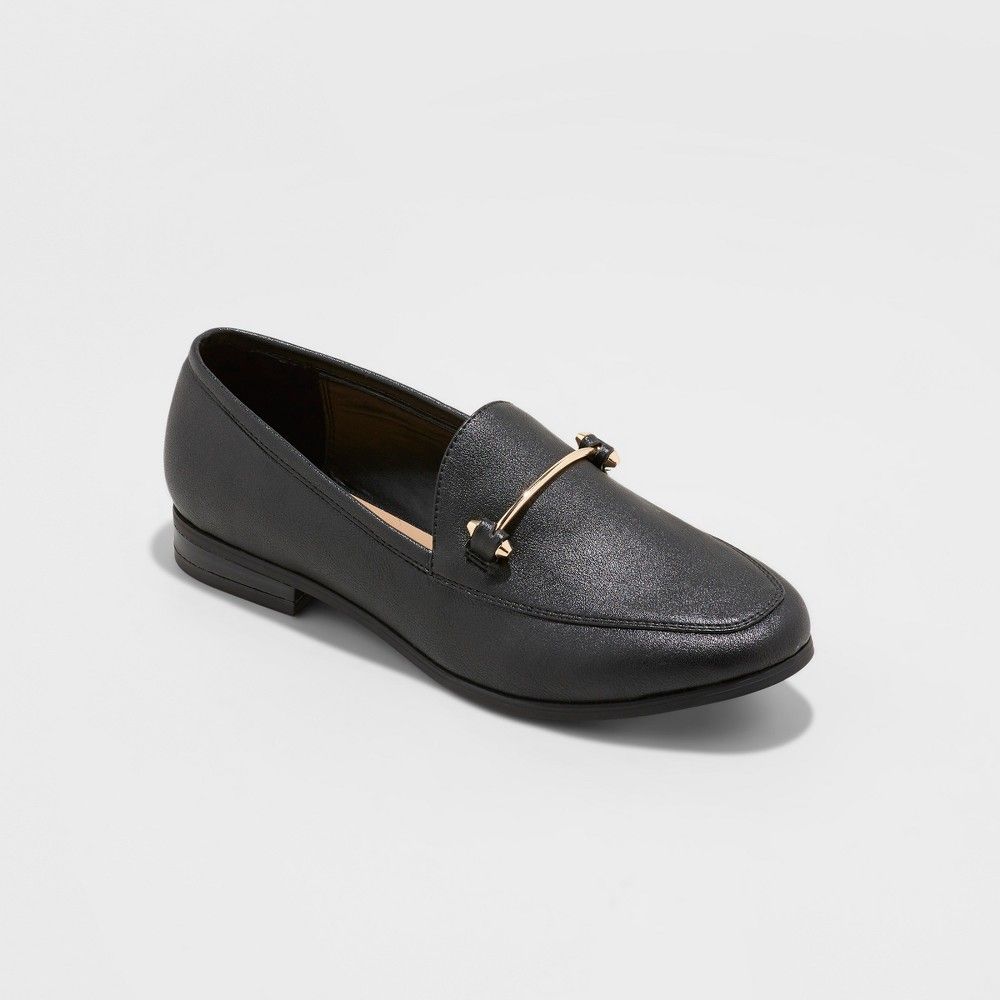 Women's Perry Metallics Loafers - A New Day Black 9 | Target