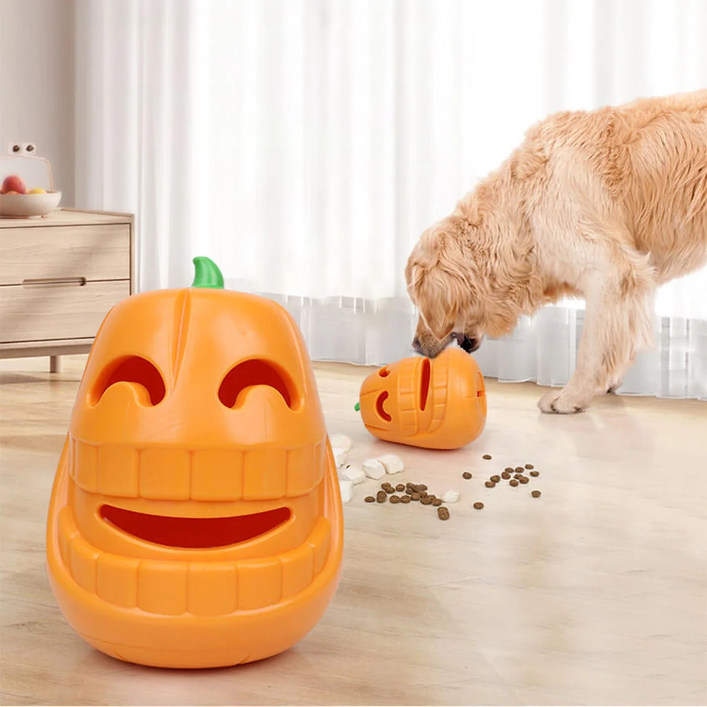 Pumpkin Dog Treat Dispensing Toy Interactive Chew Toy | FunnyFuzzy Affiliate Program