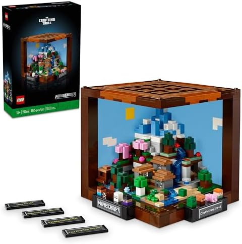 LEGO Minecraft The Crafting Table, Collectible Video Game Building Set with Minecraft Figures, Mo... | Amazon (US)
