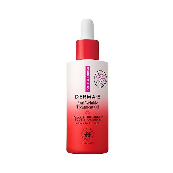 DERMA E Anti-Wrinkle Treatment Oil – Anti-Aging Face Oil with Vitamin A and Vitamin E – Fragr... | Amazon (US)