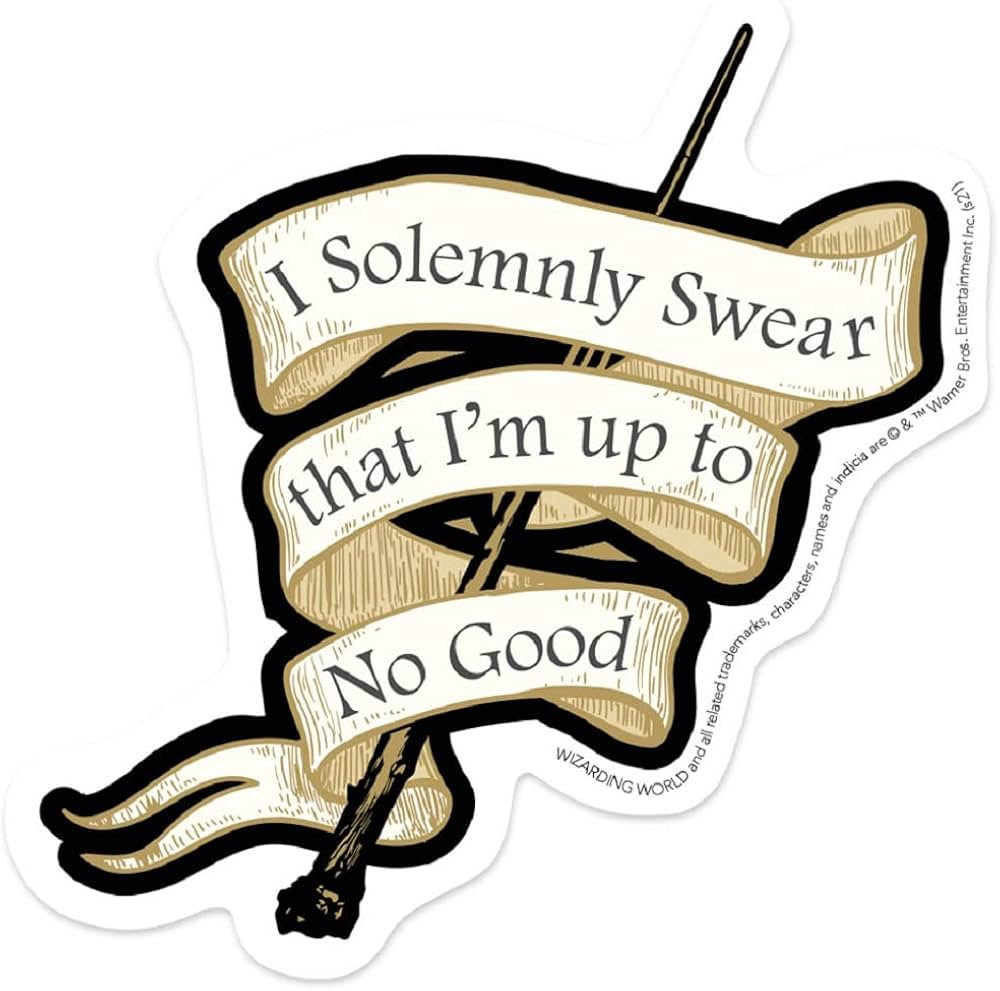 Paper House Productions Harry Potter I Solemnly Swear Die-Cut 3.5" Vinyl Sticker | Amazon (US)