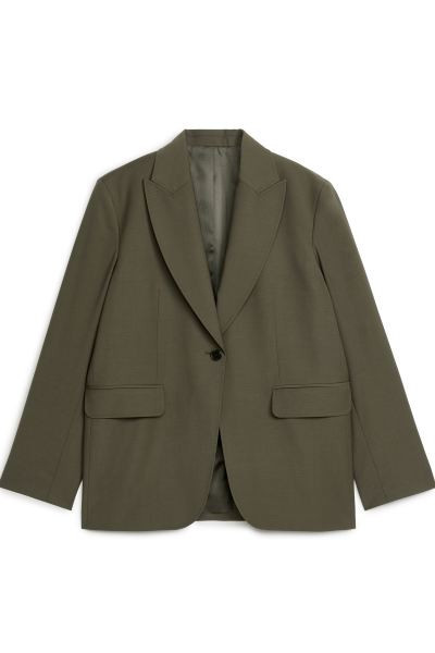 Lockerer Blazer aus einer Wollmischung | H&M (DE, AT, CH, NL, FI)