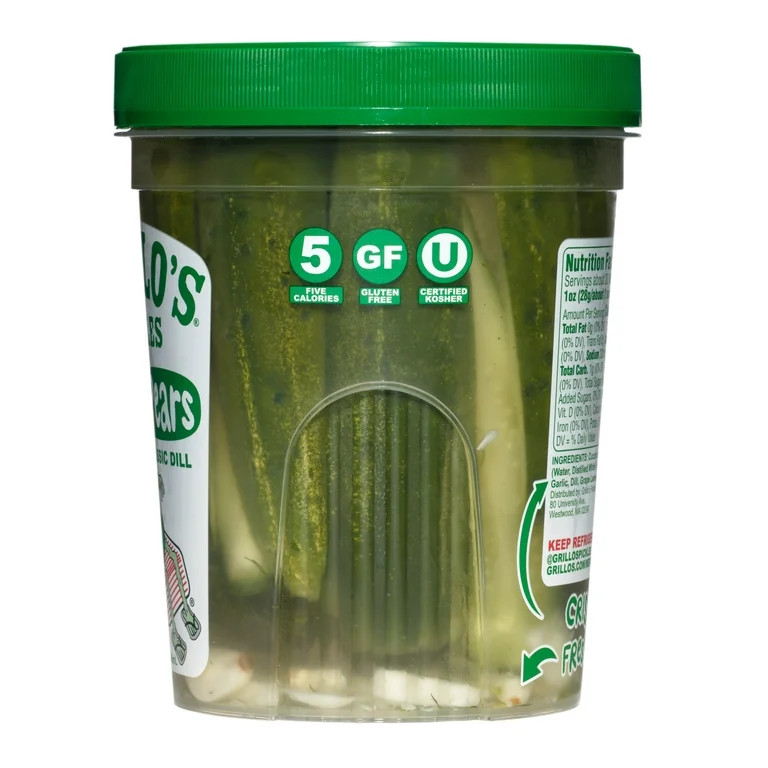 Grillo's Pickles Classic Dill Pickle Spears, 32 fl oz, Jar | Walmart (US)