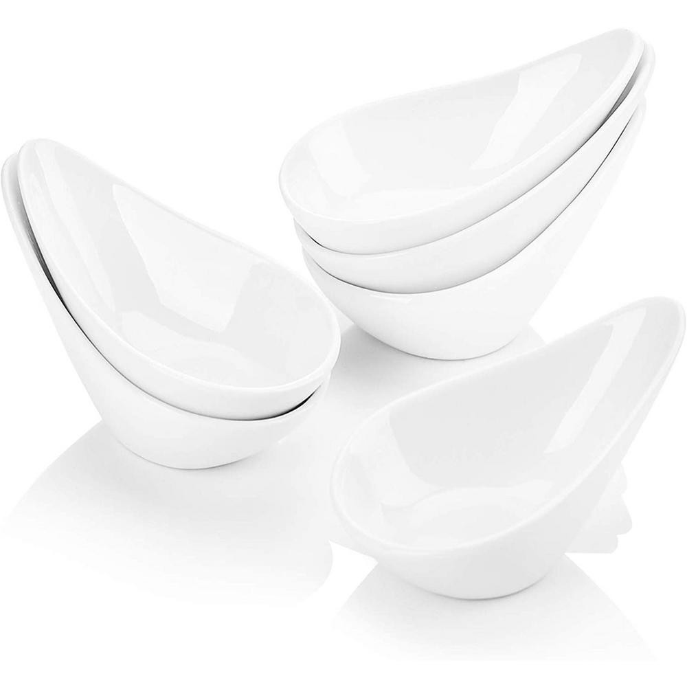 MALACASA 4.5 in. White Ceramic Ramekins Souffle Dishes for Creme Brulee (Set of 6) | The Home Depot