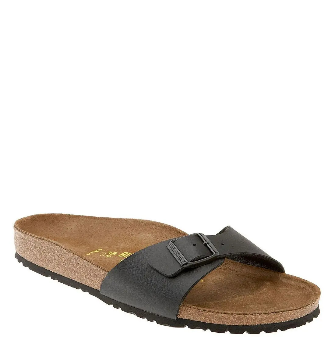 Women's Birkenstock Madrid Birko-Flor(TM) Slide Sandal, Size 6-6.5US / 37EU B - Black | Nordstrom