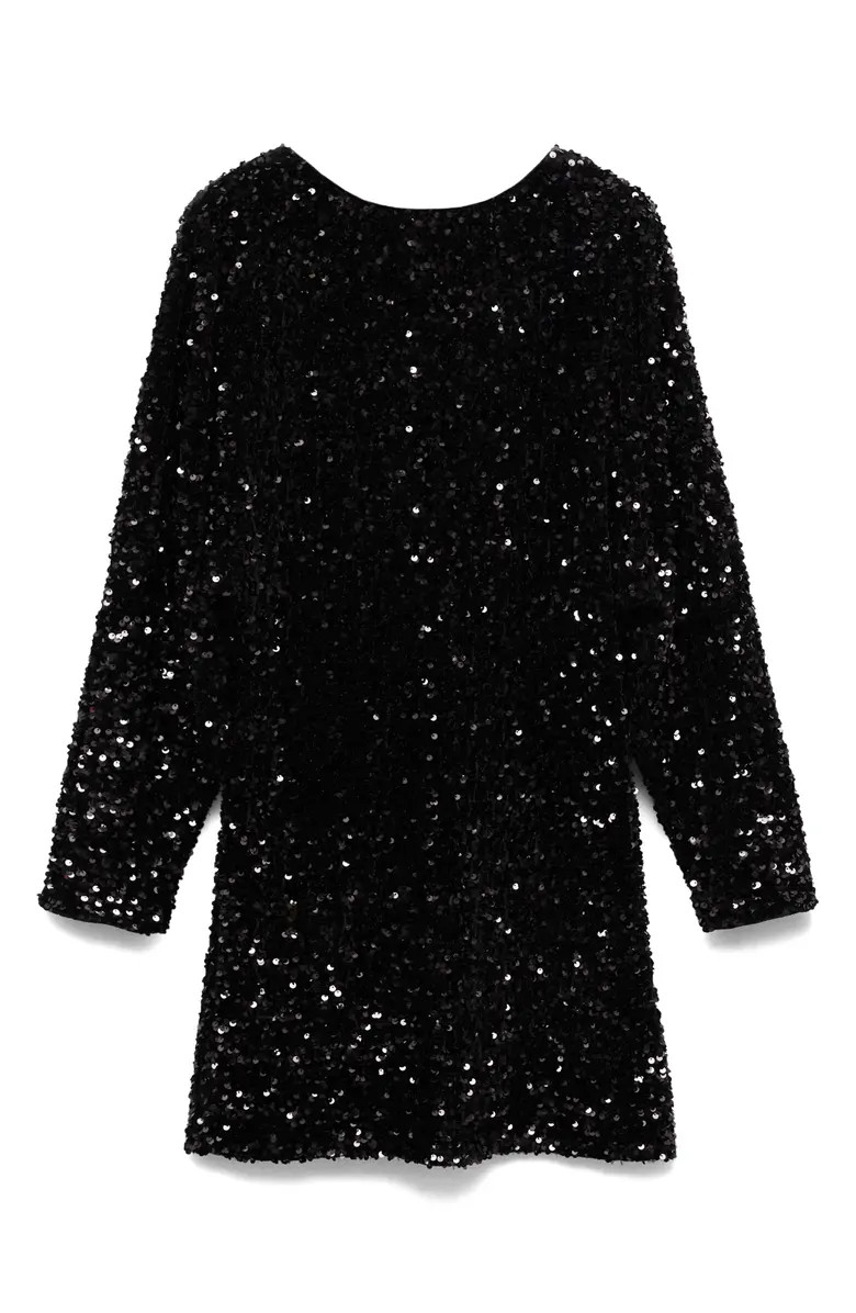 MANGO Sequin Long Sleeve Minidress | Nordstrom | Nordstrom
