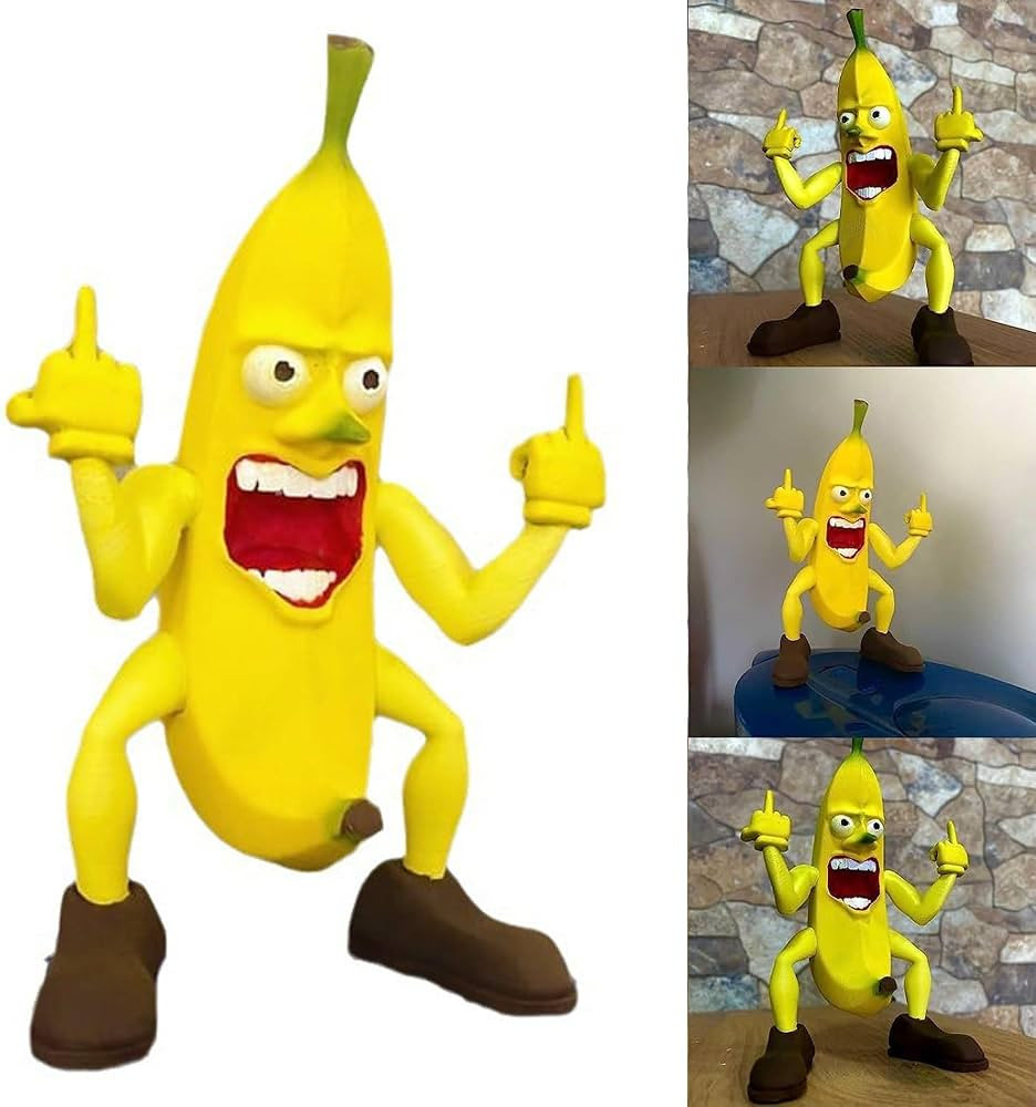 Funny Little Banana Resin Figurine Ornament Decor, Cute Middle Finger Little Banana Resin Craft D... | Amazon (US)