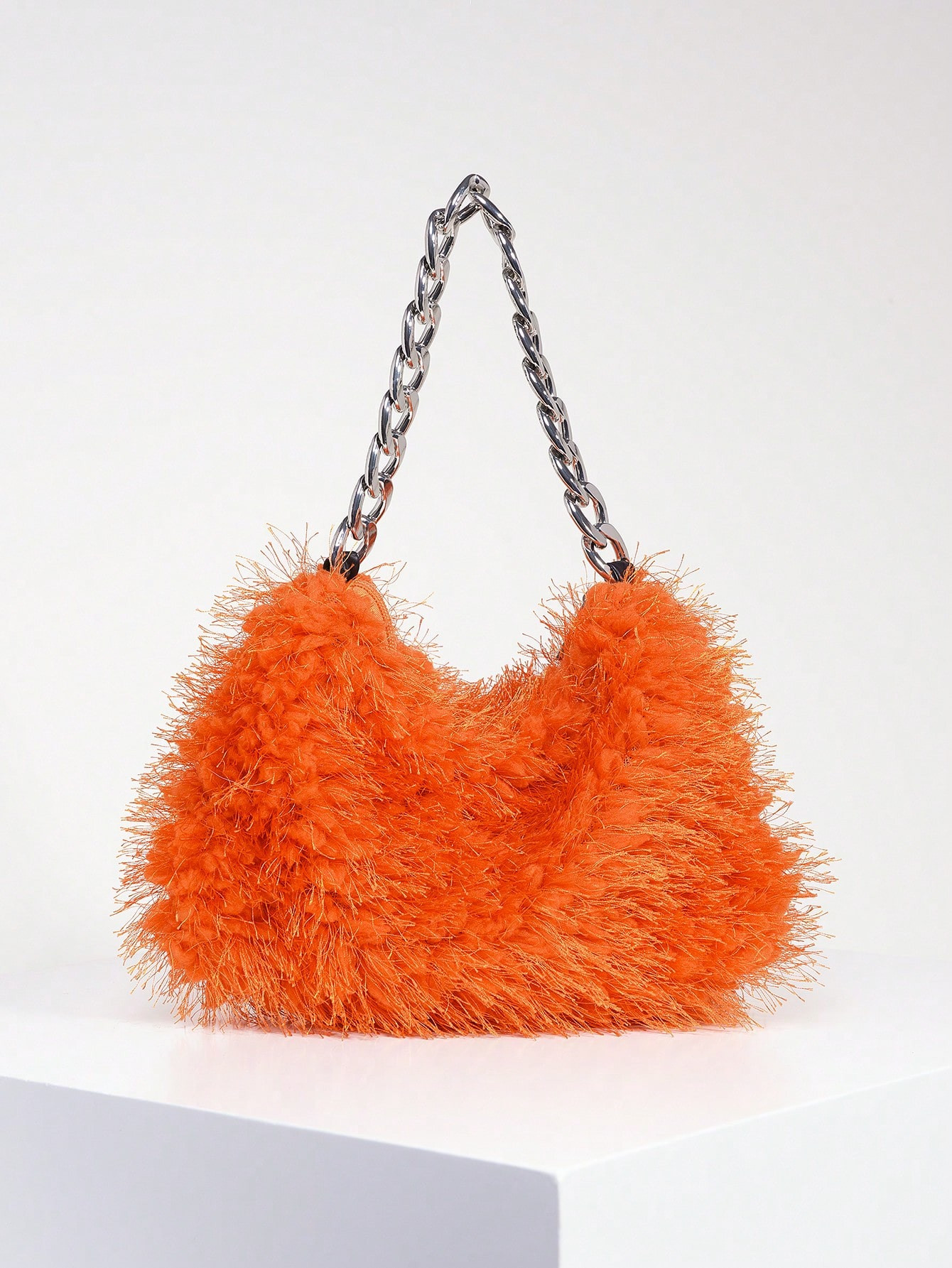 Solid Fluffy Soft Candy Color Satchel Bag, Autumn Y2K Style Women Shoulder Bags, Vacation Travel ... | SHEIN